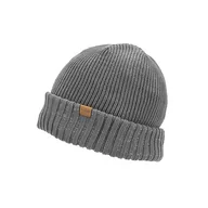 Czapki damskie - SEALSKINZ Bacton Wodoodporna czapka beanie z zawijanym mankietem na zimną pogodę, szary, L-XL - miniaturka - grafika 1