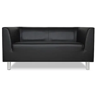 Sofa LEON - eko skóra czarna - Sofy i kanapy - miniaturka - grafika 1