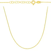 Łańcuszki - Pozłacany srebrny łańcuszek ankier 45 cm pr. 925 - miniaturka - grafika 1