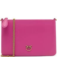 Torebki damskie - Pinko Skórzana kopertówka FLAT CLASSIC VITELLO SETA - miniaturka - grafika 1