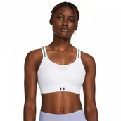 Biustonosze - Biustonosz treningowy Under Armour UA Infinity High 2.0 Bra - biały - miniaturka - grafika 1