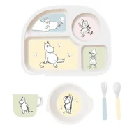 Miseczki i talerzyki dla dzieci - Zestaw naczyń dziecięcych Muminki 5el - miniaturka - grafika 1