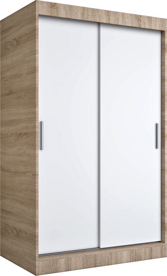 Elior Szafa przesuwna dąb sonoma + biały 120 cm - Corina 3X