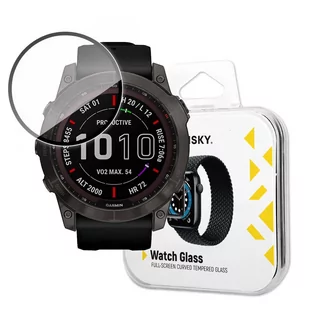 Szkło Hybrydowe do Garmin Fenix 7X czarny - Akcesoria do smartwatchy - miniaturka - grafika 1