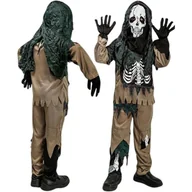 Stroje karnawałowe - Strój Przebranie Zombie Szkielet Duch Kościotrup Kostium Halloween 116 122 - miniaturka - grafika 1