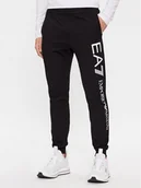 Spodnie sportowe męskie - EA7 Emporio Armani Spodnie dresowe 7M000571 AF13512 MC001 Czarny Regular Fit - miniaturka - grafika 1