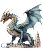 Pasmanteria - Naprasowanka Smok dragon gotyk 1 - miniaturka - grafika 1