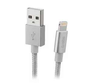SBS Kabel SBS USB Lightning 1m Srebrny > 50 za 500 z kartą SODEXO | Odbiór w 29 min |  | Dogodne raty | Sprawdź < - Kable - miniaturka - grafika 1