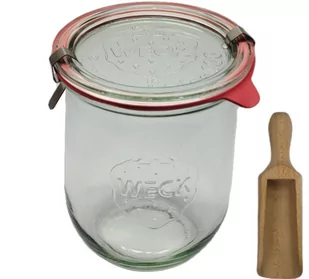 Zestaw Słoików Weck Pojemność 1062 Ml Średnica 100mm 6 Sztuk + Szklane Wieka, Zapinki, Gumki, Miarka / Weck - Pojemniki kuchenne - miniaturka - grafika 1