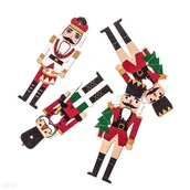 Dekoratorstwo - KSZTAŁTY Z DREWNA DZIADEK DO ORZECHÓW 4 szt. MULTIKOLOR - miniaturka - grafika 1