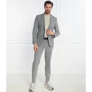 BOSS Garnitur P-Huge-2Pcs-242 | Slim Fit | z dodatkiem wełny - Garnitury - miniaturka - grafika 1