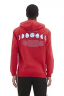 Bluzy męskie - TRENDYOL Męska bluza z mieszanki bawełny - czerwona - regularna S czerwona, Czerwony, S - miniaturka - grafika 1