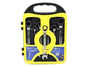 Geko Komplet kluczy z grzechotką 7el 8-19mm G10340 - Klucze i nasadki - miniaturka - grafika 1
