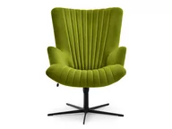 Fotele - WYPOCZYNKOWY FOTEL OBROTOWY ESLA MECH WELUR - CZARNA NOGA - miniaturka - grafika 1