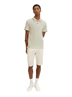 TOM TAILOR Męskie Bermudy szorty lniane 1030021, 29042 - Cashew Beige Chambray, 30 - Spodenki damskie - miniaturka - grafika 1