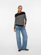 Swetry damskie - ONLY Sweter w kolorze czarno-kremowym - miniaturka - grafika 1