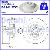 Tarcze hamulcowe - Tarcza hamulcowa DELPHI BG9411RSC - miniaturka - grafika 1
