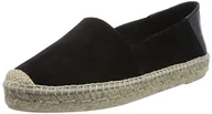 Espadryle damskie - Geox Damskie sandały na koturnie Lampedusa Espadryle, czarny, 41 EU - miniaturka - grafika 1