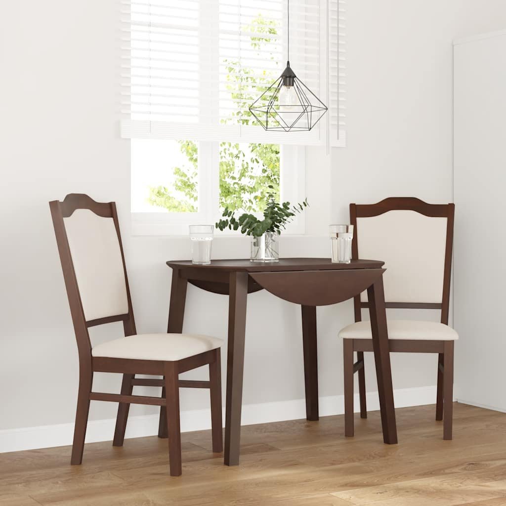 vidaXL Krzesła do jadalni z poduszkami 2 szt. lite drewno gumowe