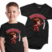 Body dla niemowląt - Body dziecięce z nadrukiem Ironbaby is coming prezent dla Najmłodszych - miniaturka - grafika 1