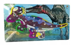 Układanka Puzzle Montessori DINOZAUR ALFABET - Układanki dla dzieci - miniaturka - grafika 1