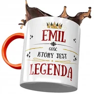 Kubki - Kubek Pomarańczowy dla Emila Kolegi na Prezent z Nadrukiem ze Zdjęciem + Opakowanie na prezent (wzór 04) - miniaturka - grafika 1
