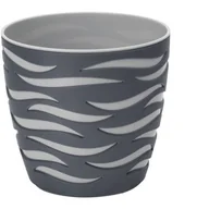 Donice - Doniczka SAHARA DUO 23 antracyt + platyna - miniaturka - grafika 1