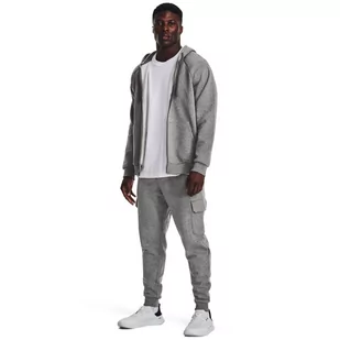 Męskie spodnie dresowe Under Armour UA Rival Fleece Cargo Jogger - szare - UNDER ARMOUR - Spodnie sportowe męskie - miniaturka - grafika 1