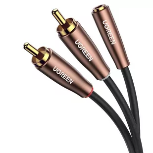 Ugreen kabel przewód audio 3,5 mm mini jack (żeński) - 2RCA (męski) 5m brązowy (AV198 60988) - Kable USB - miniaturka - grafika 1