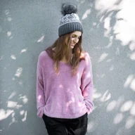 Czapki damskie - Czapka Grudniowy Poranek Szara - miniaturka - grafika 1