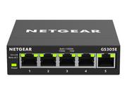 Przełączniki KVM - NETGEAR GS305E-100PES Netgear 5PT GIGE SMART MANAGED PLUS SOHO SWITCH (GS305E) - miniaturka - grafika 1