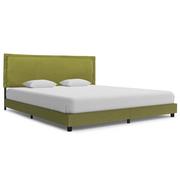 Łóżka - vidaXL Rama łóżka, zielona, tapicerowana tkaniną, 180 x 200 cm - miniaturka - grafika 1