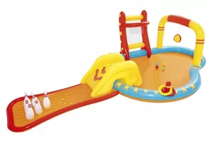 Dmuchany Plac Zabaw 435 x 213 x 117 cm Zjeżdżalnia Fontanna Kręgle Bestway - Baseny ogrodowe - miniaturka - grafika 1