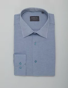 koszula fabrizia 00411 długi rękaw granatowy classic fit - Koszule męskie - miniaturka - grafika 1