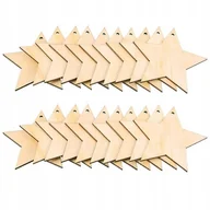 Ozdoby bożonarodzeniowe - Drewniana gwiazdka z DZIURKĄ 100SZT Gwiazda ze sklejki do malowania 10cm - miniaturka - grafika 1