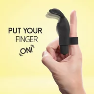 Wibratory i masażery - FeelzToys Wibrator na palec Magic Finger Vibrator Czarny - miniaturka - grafika 1