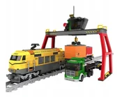 Klocki - Klocki City Pociąg Towarowy Z Żurawiem Zabawka - miniaturka - grafika 1