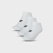 Skarpetki damskie - Damskie skarpetki niskie (3-pack) 4F 4FWMM00USOCF276 - białe - miniaturka - grafika 1