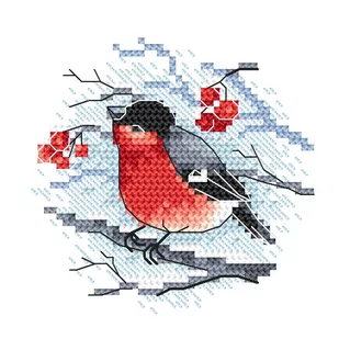 Haft krzyżykowy - Zestaw do haftu - Gil i jarzębina - Pasmanteria - miniaturka - grafika 1