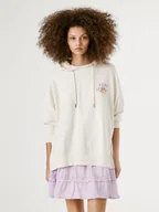 Bluzy damskie - Pepe Jeans Bluza "Angy" w kolorze białym - miniaturka - grafika 1