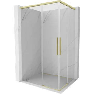 Mexen Rox Duo kabina prysznicowa rozsuwana 110 x 75 cm, transparent, złota szczotkowana - 8C2D-110-075-55-00 - Kabiny prysznicowe - miniaturka - grafika 1