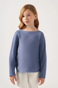 Mayoral sweter dziecięcy kolor granatowy lekki - Swetry dla dziewczynek - miniaturka - grafika 1
