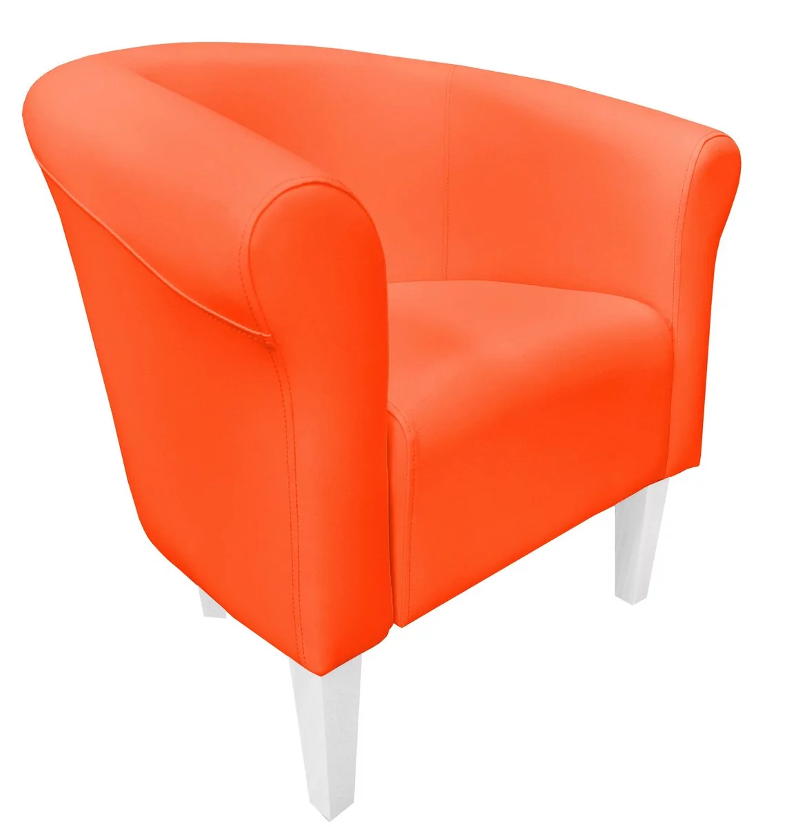 ATOS Fotel Milo D20 pomarańczowy nogi 20 białe