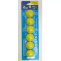Tetis Magnesy do tablic magnetycznych GM301-PY6 - Przybory szkolne - miniaturka - grafika 1