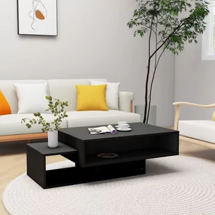 vidaXL Stolik kawowy, czarny, 105x55x32 cm, płyta wiórowa vidaXL - Ławy i stoliki kawowe - miniaturka - grafika 1