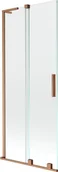 Parawany nawannowe - Mexen Velar L parawan nawannowy 2-skrzydłowy rozsuwany 80 x 150 cm, transparent, miedź szczotkowana - 896-080-003-01-65 - miniaturka - grafika 1