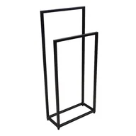 Wieszaki łazienkowe - Czarny industrialny stojak na ręczniki 45 cm S7-N27 - miniaturka - grafika 1