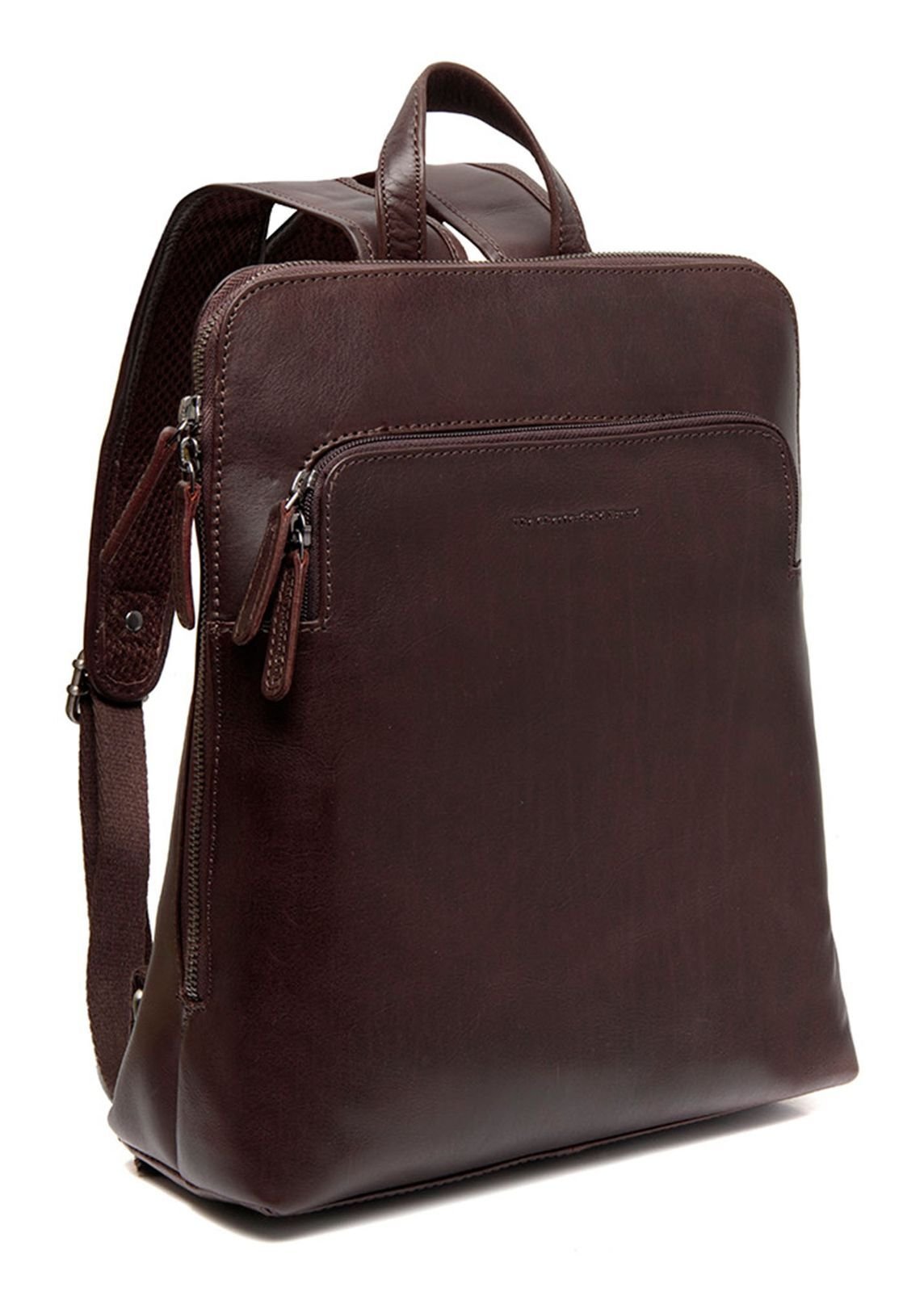 Plecak marki Chesterfield z przegrodą na laptopa Fornella Backpack Brown ciemnobrązowy