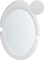 Lustra - BELIANI Lustro ścienne białe rama z płyty MDF szkło 53 x 89 cm nieregularny kształt nowoczesny stylReplika acyjna ozdoba wisząca - miniaturka - grafika 1