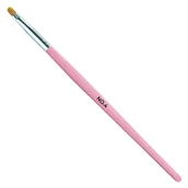 Akcesoria do paznokci - Pędzelek do żelu różowy owal 4 - miniaturka - grafika 1